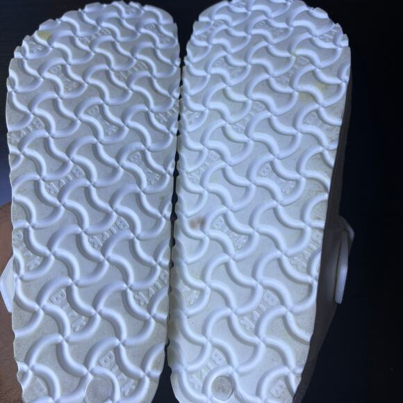 Birkenstock Gizeh EVA Slip On Sandals White Rubber Beach Flip Flops Size W 38 - Picture 12 of 16